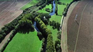 Vue aérienne du champ captant du Centre-Ouest