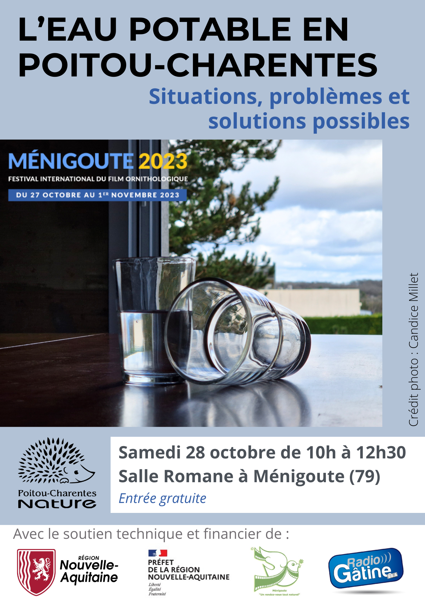 Conférence sur « L’eau potable en Poitou-Charentes : Situation, problèmes et solutions possibles »